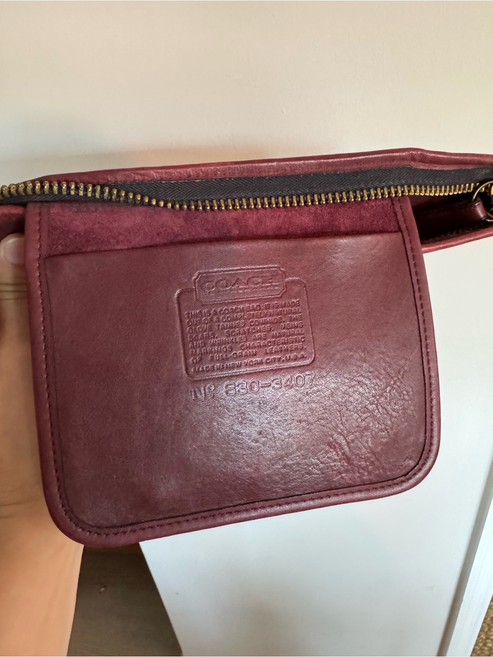 Rare Vintage 70’s Coach Burgundy Leather Top-Handle Satchel - Bonnie Cashin - Picture 6 of 7